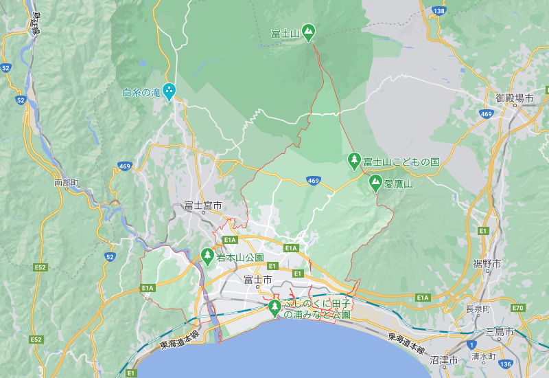 富士市のポスティング･チラシ配布エリア