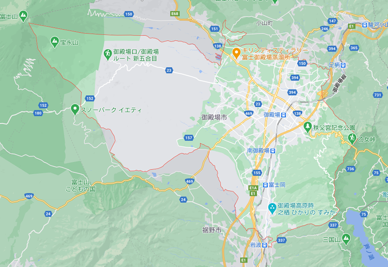 御殿場市のポスティング･チラシ配布エリア