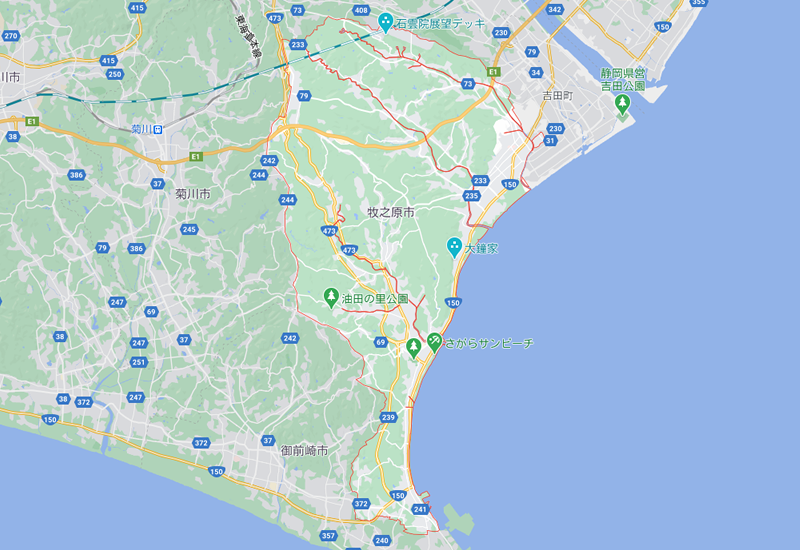 牧之原市のポスティング･チラシ配布エリア