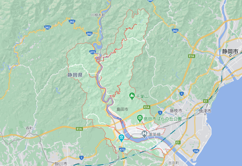 島田市のポスティング･チラシ配布エリア