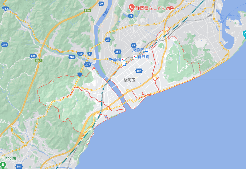 静岡市駿河区のポスティング･チラシ配布エリア