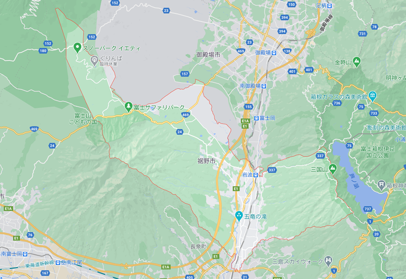 裾野市のポスティング･チラシ配布エリア