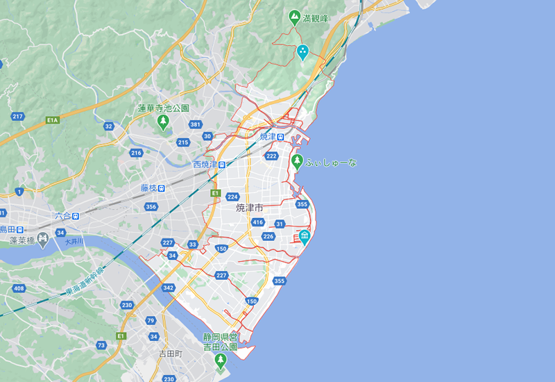 焼津市のポスティング･チラシ配布エリア